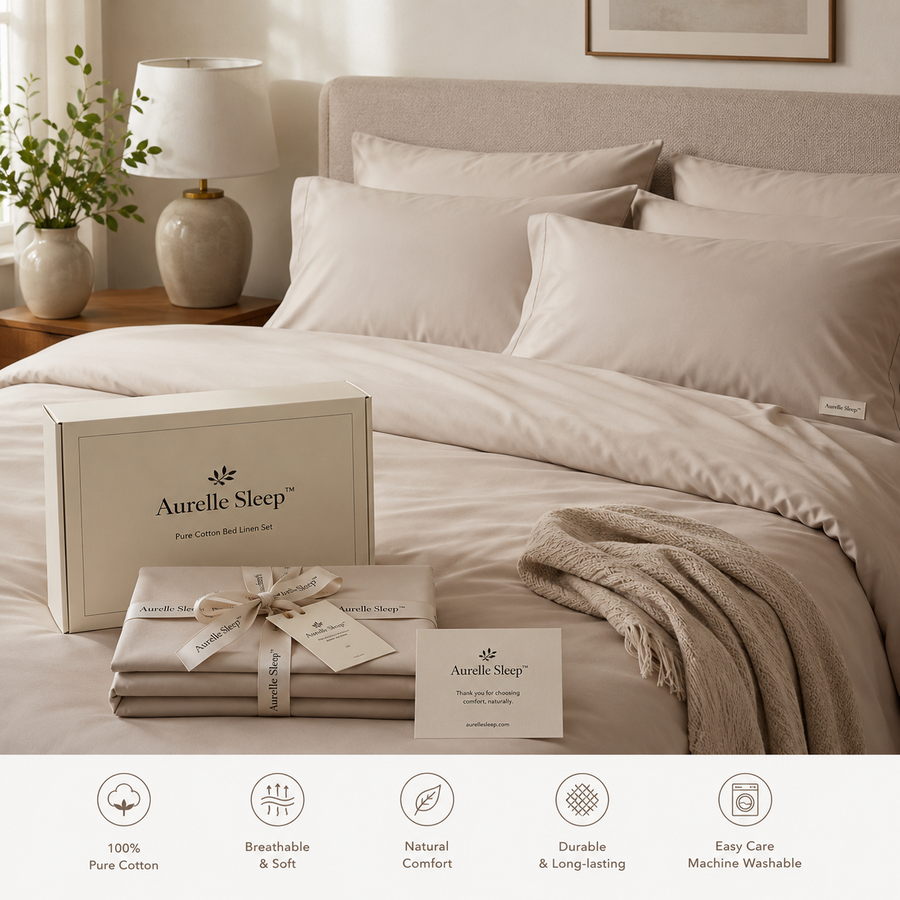 Aurelle Sleep™ Pure Cotton Bed Linen Set
