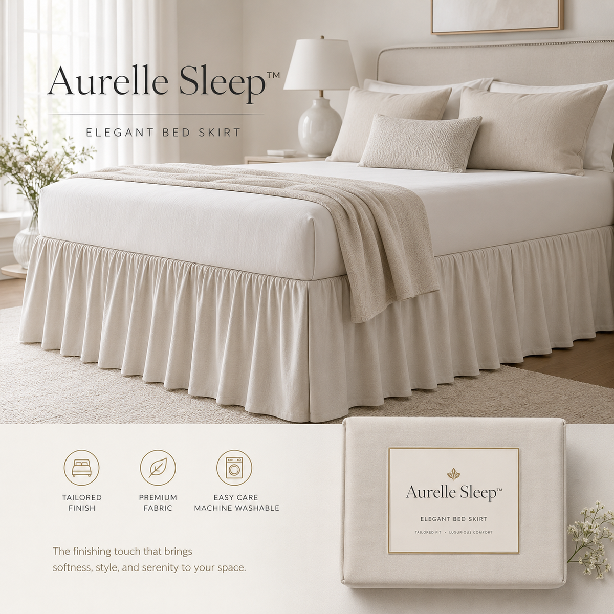 Aurelle Sleep™ Elegant Bed Skirt