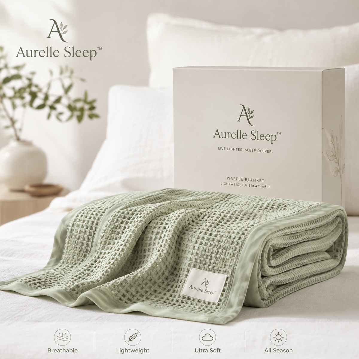 Aurelle Sleep™ Waffle Blanket