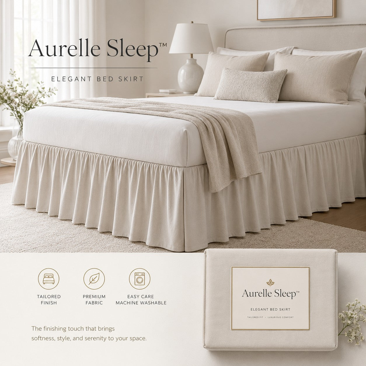 Aurelle Sleep™ Elegant Bed Skirt