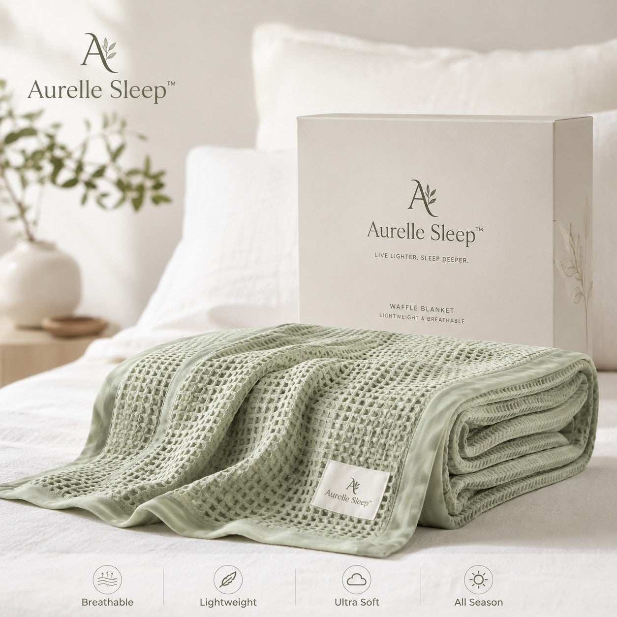 Aurelle Sleep™ Waffle Blanket
